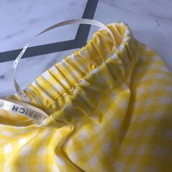 Amanda Uprichard yellow gingham bell sleeve dress - Picture 5 of 5